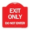Signmission Designer Series Sign-Exit Do Not Enter, Red & White Aluminum Sign, 18" H, RW-1818-24554 A-DES-RW-1818-24554 - alternate 1
